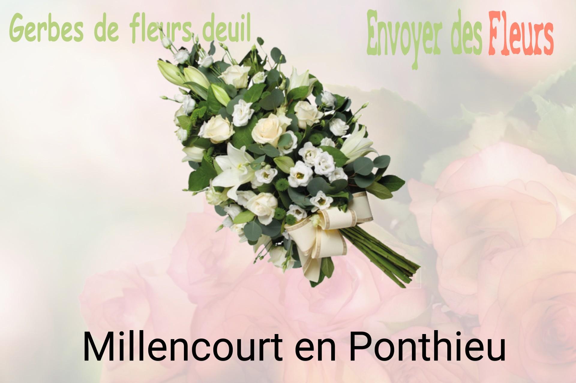 Gerbe de fleurs de deuil livrée à Millencourt-en-Ponthieu